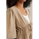 Blouse - Wijde Blouse - Effen - Viscose - Halve Mouw