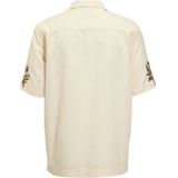 WE Fashion - Regular - Overhemd - Ecru - 100% Katoen, Korte Mouwen, Reverskraag
