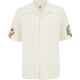 WE Fashion - Regular - Overhemd - Ecru - 100% Katoen, Korte Mouwen, Reverskraag