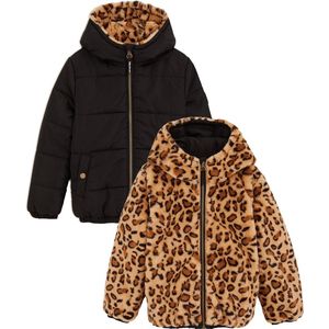 WE Fashion - Reversible Jas - Imitatiebont - Meisjes