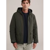 WE Fashion - Regular Fit - Waterafstotend Jack - Met Capuchon