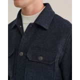 WE Fashion - Overshirt - Donkerblauw - Regular Fit - Lange Mouwen