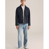 WE Fashion - Overshirt - Donkerblauw - Regular Fit - Lange Mouwen