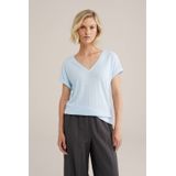 WE Fashion - T-shirt - Regular Fit - Met Opengewerkt Dessin