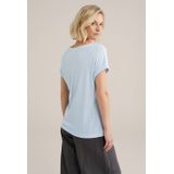 WE Fashion - T-shirt - Regular Fit - Met Opengewerkt Dessin