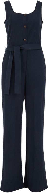 Jumpsuit - Effen - Jersey - Mouwloos - Normale Pasvorm