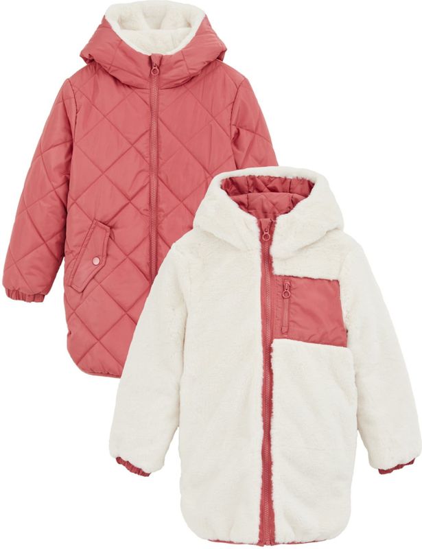 WE Fashion - Reversible Jas - Roze - Meisjes - Regular Fit