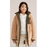 WE Fashion - Reversible Jas - Khaki - Meisjes - Regular Fit