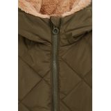 WE Fashion - Reversible Jas - Khaki - Meisjes - Regular Fit