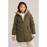 WE Fashion - Reversible Jas - Khaki - Meisjes - Regular Fit
