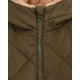 WE Fashion - Reversible Jas - Khaki - Imitatiebont - Regular Fit