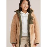 WE Fashion - Reversible Jas - Khaki - Meisjes - Regular Fit