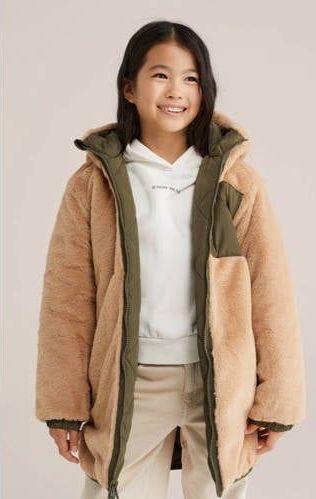 WE Fashion - Reversible Jas - Imitatiebont - Meisjes - Regular Fit