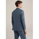 WE Fashion - Heren Blazer - Slim Fit - Marineblauw - Knoopsluiting - V-hals