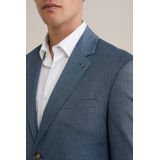 WE Fashion - Heren Blazer - Slim Fit - Marineblauw - Knoopsluiting - V-hals