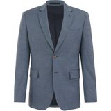 WE Fashion - Heren Blazer - Slim Fit - Marineblauw - Knoopsluiting - V-hals