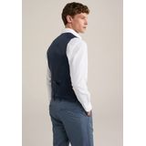 WE Fashion - Slim Fit Gilet - Marineblauw - V-hals - Verstelbare Achterkant