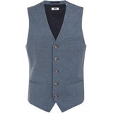 WE Fashion - Slim Fit Gilet - Marineblauw - V-hals - Verstelbare Achterkant