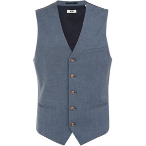 WE Fashion - Slim Fit Gilet - Marineblauw - V-hals - Verstelbare Achterkant