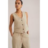 WE Fashion - Getailleerd Gilet - Krijtstreep