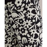 WE Fashion Broek  zwart / wit
