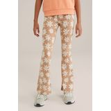 WE Fashion Leggings  bruin / donkeroranje / wit