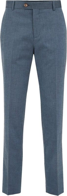 WE Fashion - Heren Slim Fit Pantalon - Marineblauw - Katoen