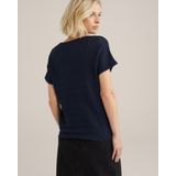WE Fashion - Gebreide Trui - Biologisch Katoen - V-hals - Korte Mouwen