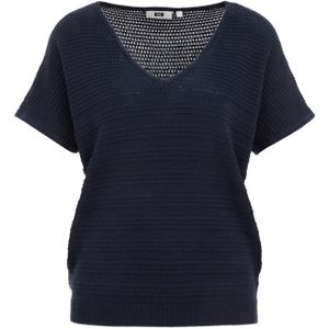 WE Fashion - Gebreide Trui - Biologisch Katoen - V-hals - Korte Mouwen