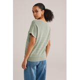 WE Fashion top lichtkaki grof gebreid