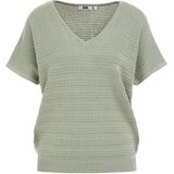 WE Fashion top lichtkaki grof gebreid