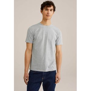 WE Fashion - Heren T-shirt - Slim Fit - Grijs - Katoen - Maat: XL
