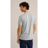 WE Fashion - Slim Fit T-shirt - Lichtgrijs - Katoen