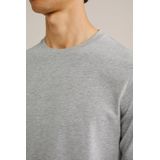 WE Fashion - Slim Fit T-shirt - Lichtgrijs - Katoen