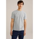 WE Fashion - Slim Fit T-shirt - Lichtgrijs - Katoen