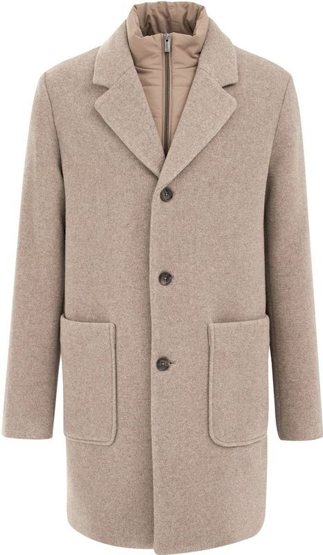 Van Gils - Regular Fit Overjas - Gerecyclede Wolmix - Stijlvol Dessin