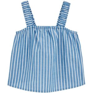 Imprimé - Top - Wit - Katoen - Opengewerkt Patroon