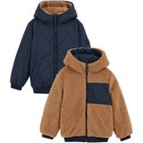 WE Fashion - Reversible Teddy Jas - Jongens - Waterafstotend - Regular Fit