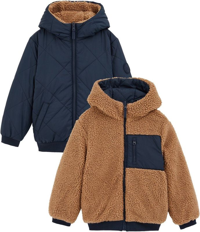 WE Fashion - Reversible Teddy Jas - Jongens - Waterafstotend - Regular Fit