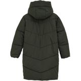 WE Fashion - Meisjes Jas - Donkergroen - Regular Fit