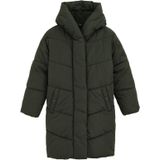 WE Fashion - Meisjes Jas - Donkergroen - Regular Fit