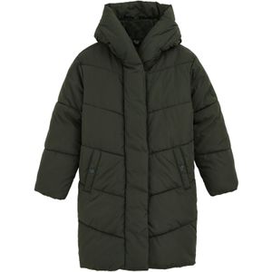 WE Fashion - Meisjes Jas - Donkergroen - Regular Fit