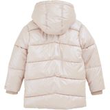 WE Fashion - Meisjes Jas - Metallic Look - Teddy Gevoerde Capuchon - Regular Fit