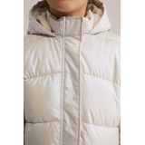 WE Fashion - Meisjes Jas - Metallic Look - Teddy Gevoerde Capuchon - Regular Fit