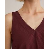 WE Fashion - Dames Singlet - Bordeauxrood - Regular Fit - Viscose