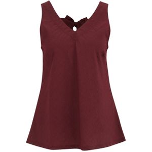 WE Fashion - Dames Singlet - Bordeauxrood - Regular Fit - Viscose