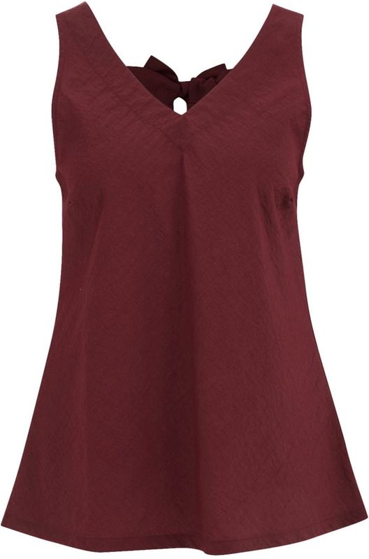 WE Fashion - Dames Singlet - Bordeauxrood - Regular Fit - Viscose