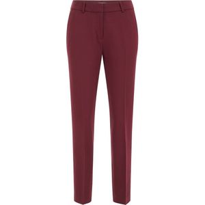 WE Fashion - Slim Fit Pantalon - Donkerrood