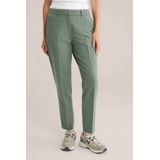 WE Fashion - Tapered Regular Waist Pantalon - Groen
