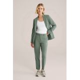 WE Fashion - Tapered Regular Waist Pantalon - Groen